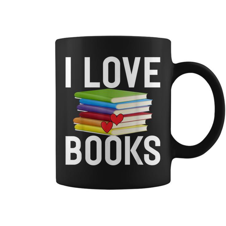 I Love Books Librarian Graphic Print Coffee Mug