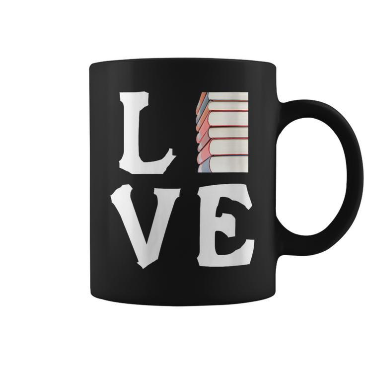 Love Books Stack Literature Reading Themed Pictograph Graphic Print Coffee Mug Love Books Stack Literature Reading Themed Pictograph Graphic Print Coffee Mug