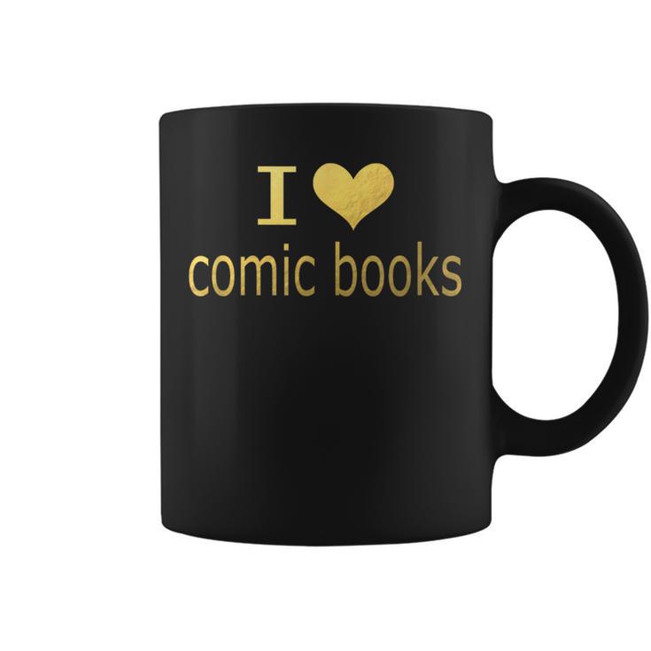 I Love Comic Books Manga Graphic Novel Heart Graphic Print Coffee Mug