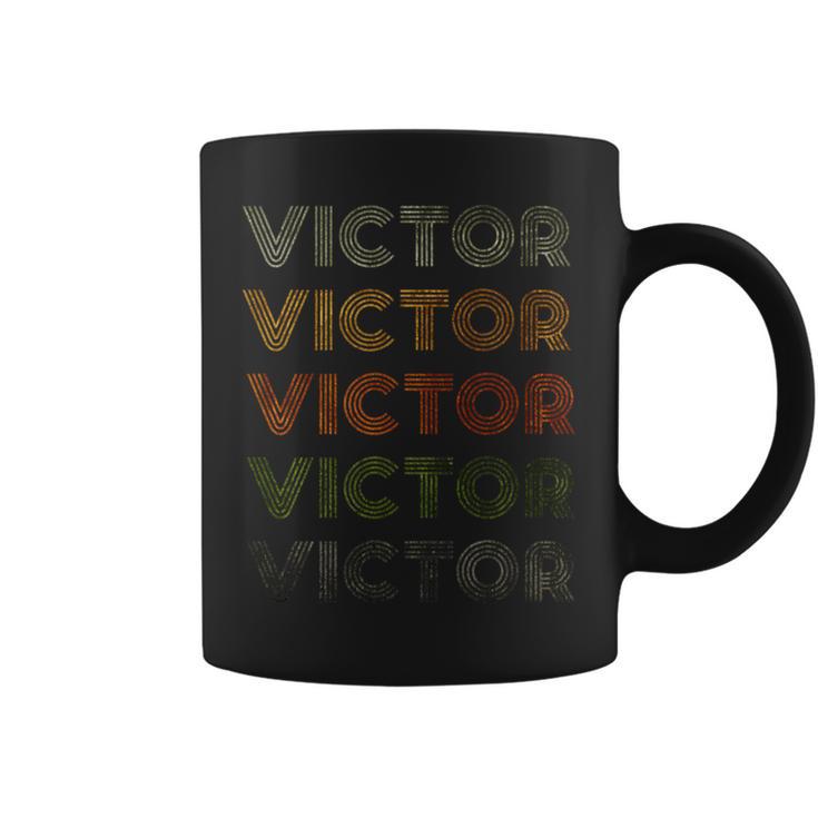 Love Heartictor グランジヴィンテージスタイル ブラック ビクター コーヒーマグ