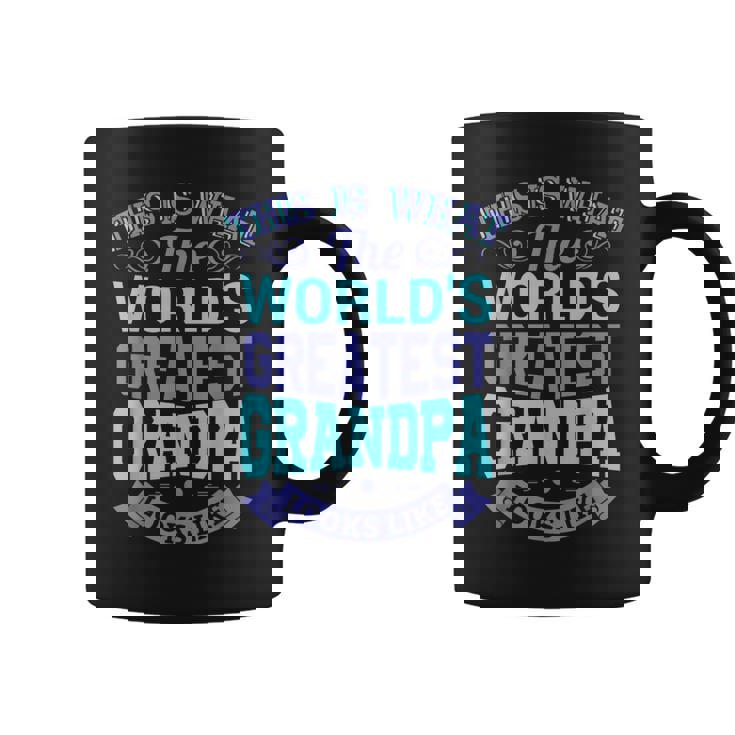 I Love My Grandpa Best Cool Grandpa グラフィックイラスト コーヒーマグ