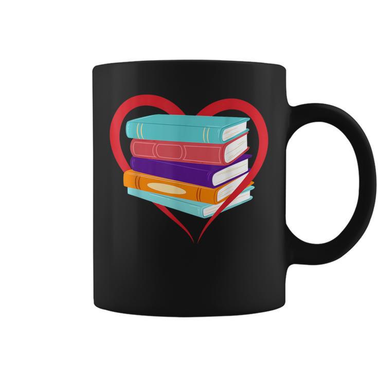 I Love Reading Book Heart Love Books Library Graphic Print Coffee Mug