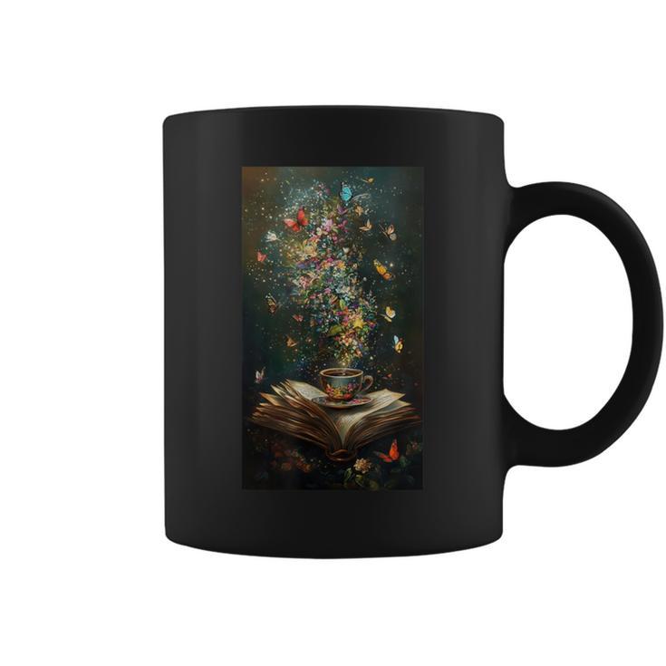 Magical Book Floral Coffee Books Nature Fantasy Graphic Print Coffee Mug