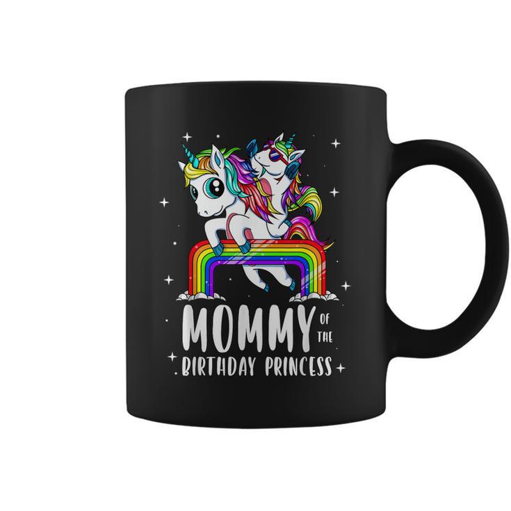 Mamá La Princesa De Cumpleaños Unicornio Mamá Taza de café