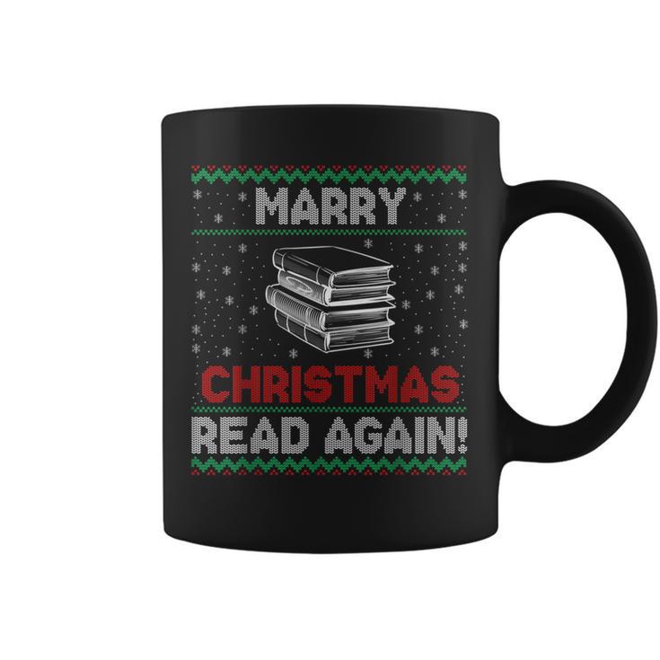 Marry Chistmas Read Again Book Lover Xmas Reader Graphic Print Coffee Mug