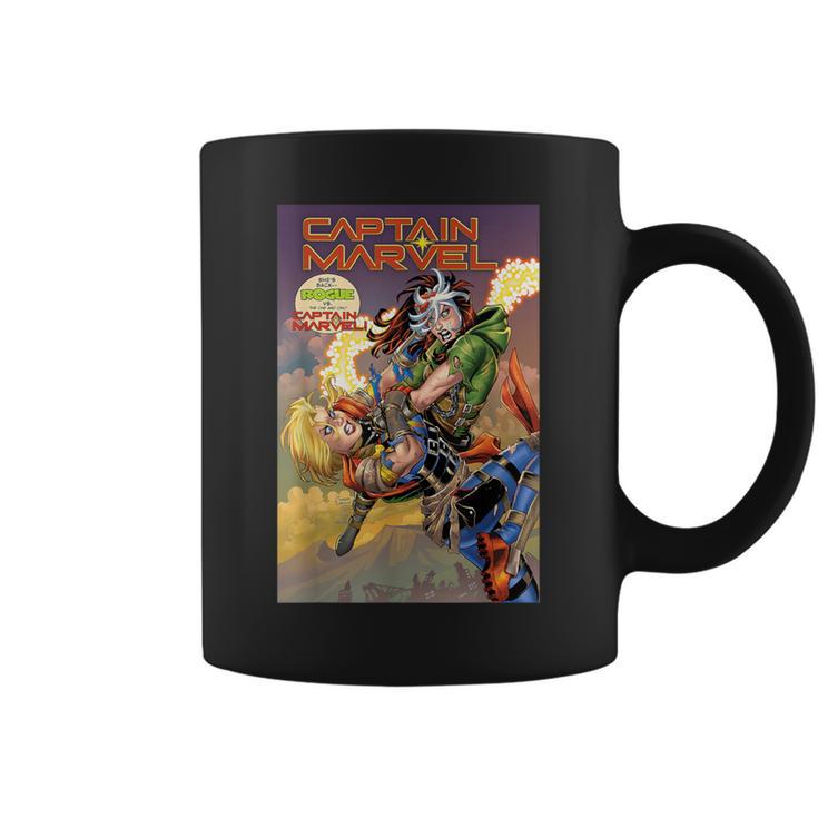 Marvel Captain Marvel Versus Rogue Revenge Comic Book Cover Graphic Print Coffee Mug