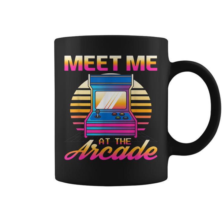Meet Me At The Arcade Gameraporwave レトロビデオゲーム ゲーマービデオゲーム コーヒーマグ