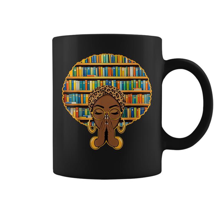 Melanin Afro Women Girl Book Librarian History African Graphic Print Coffee Mug