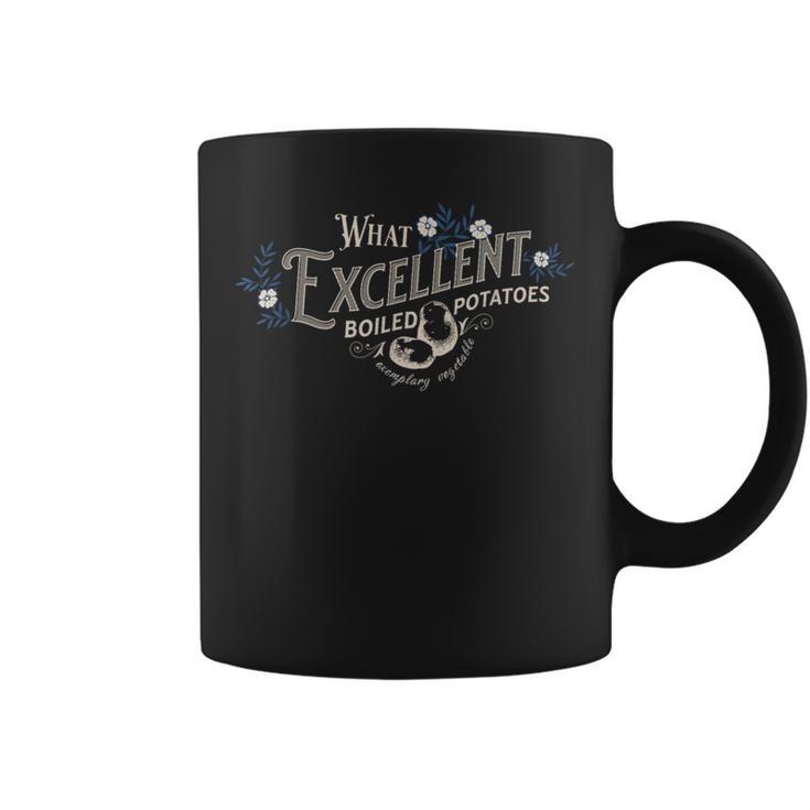 Meme Book Lovers For Women What Excellent Boiled Potatoes Exemplary Vegetable Small Graphic Print Coffee Mug