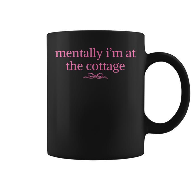 Mentally I'm At The Cottage Bookish Romance Book Lover Graphic Print Coffee Mug