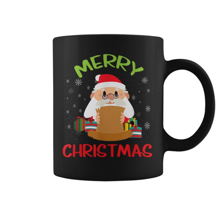 Merry Christmas Book Reading Santa Claus Xmas Book Reader Graphic Print Coffee Mug