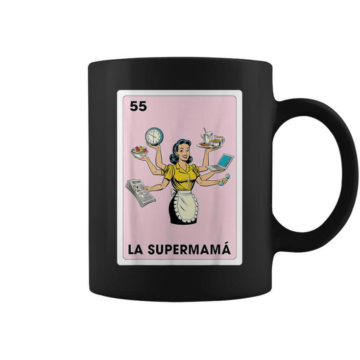 Mexicana Latina Mom Life La Supermama Mexican Bingo Card Coffee Mug