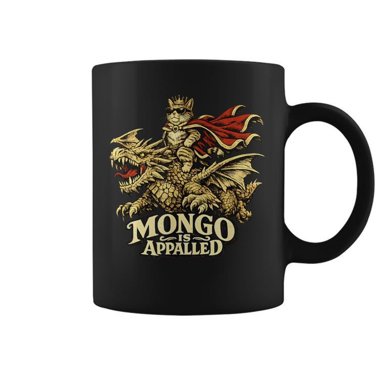 Mongo Is Appalled Princess Cat Riding Dinosaur Book Lover Graphic Print Coffee Mug