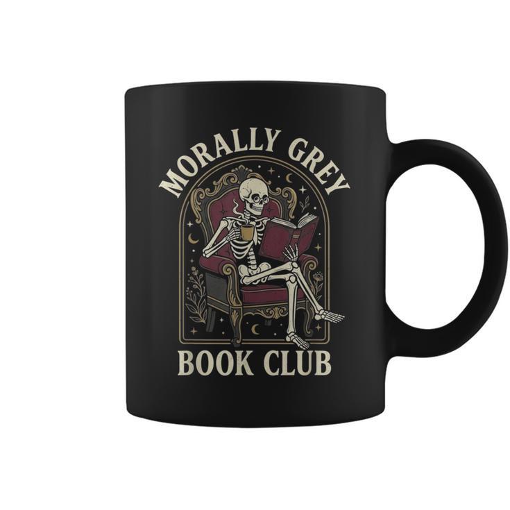 Morally Grey Book Club Skeleton Romantasy Reader Graphic Print Coffee Mug