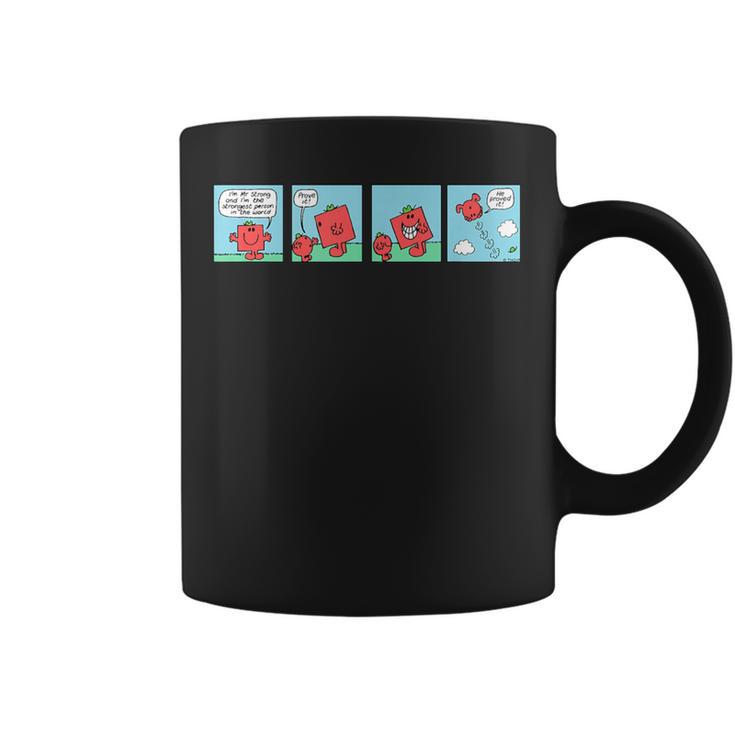 Mr Men Mr Strong Mr Small Retro Comic Book Graphic Print Coffee Mug