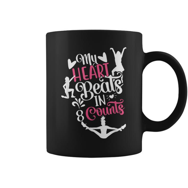 My Heart Beats 8カウント チアリーダー ダンサー チアリーディング コーヒーマグ