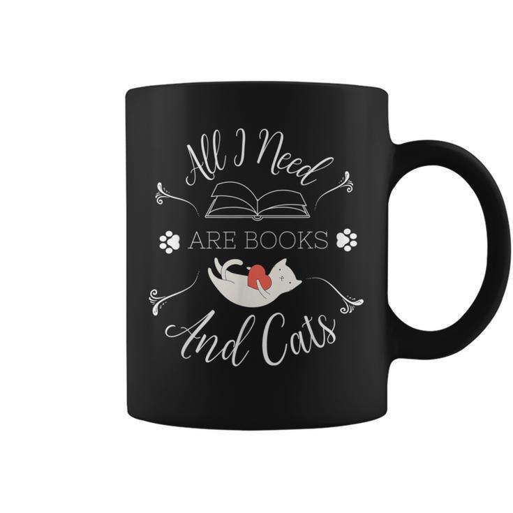 All I Need Are Books And Cats Introvert Graphic Print Coffee Mug