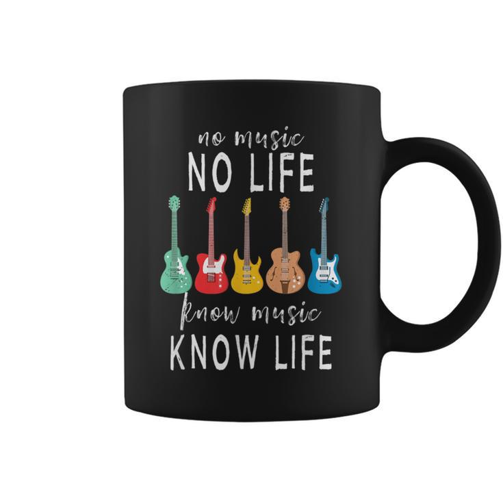 No Music No Life Know Music Know Life クールミュージシャンギター コーヒーマグ