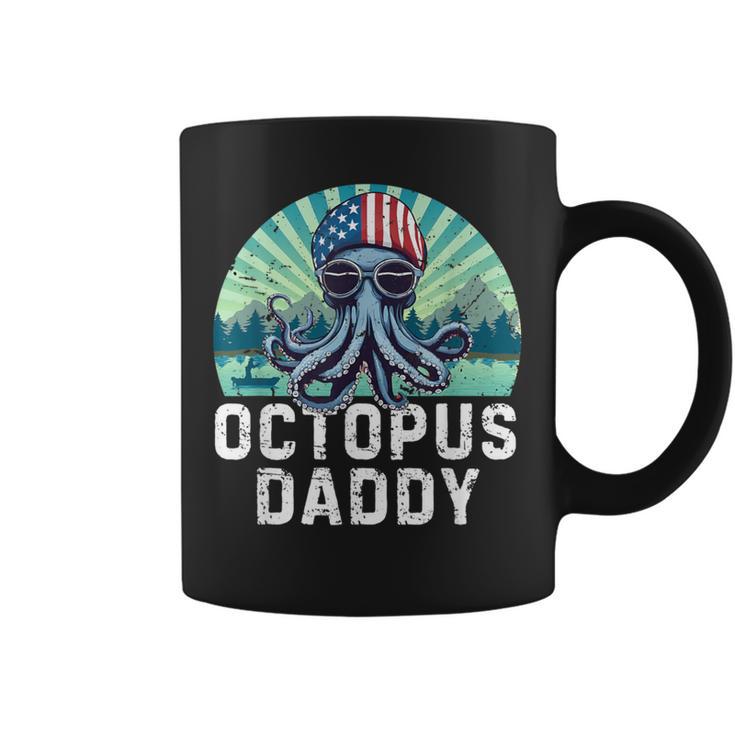 Octopus Daddy Bandiera Usa Festa Del Papà 4 Luglio Retrò Tazze