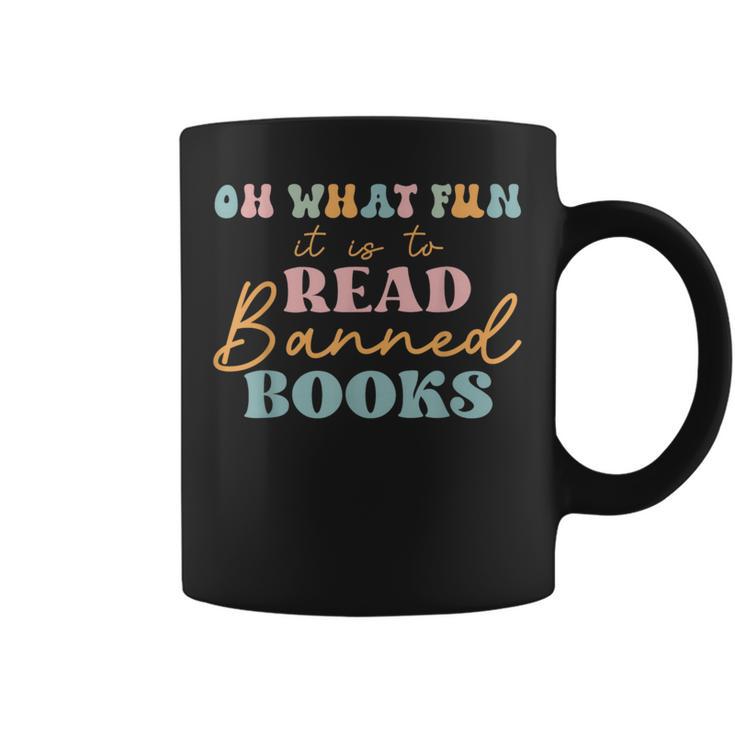 Oh What Fun It Is To Read Banned Books And Coffee Fight Evil Graphic Print Coffee Mug