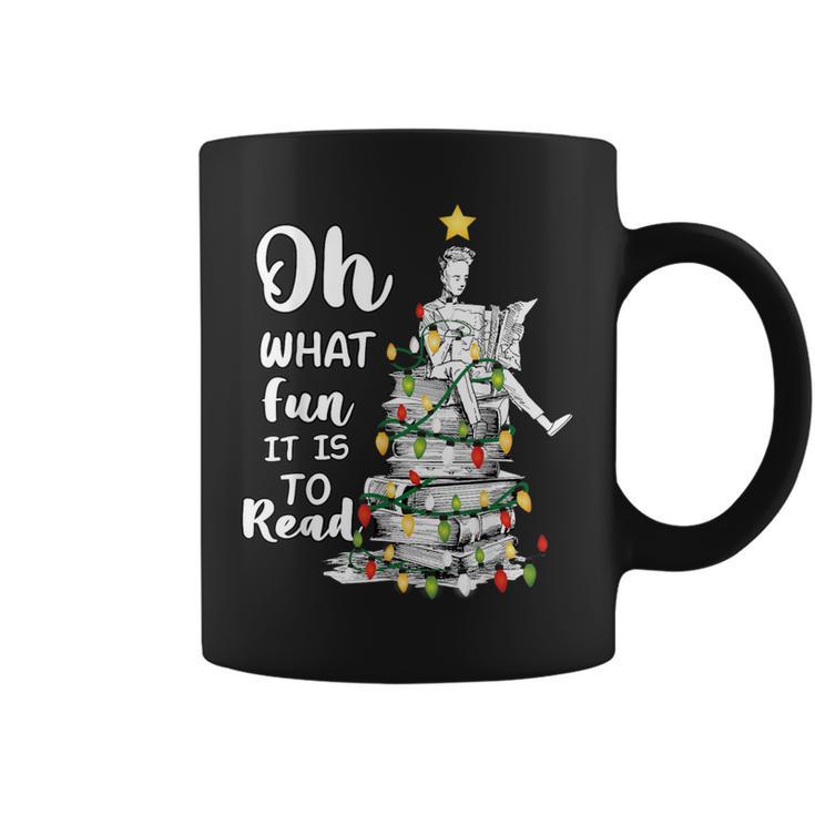 Oh What Fun It Is To Read Librarian Christmas Book Lover Graphic Print Coffee Mug