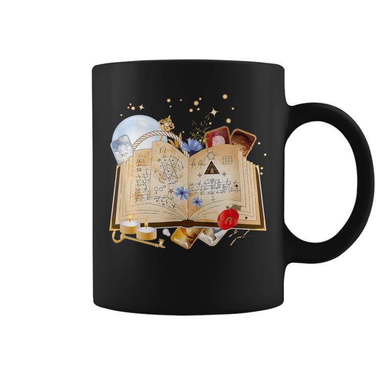 Old Book With Spells And Magical Accessories Graphic Print Coffee Mug