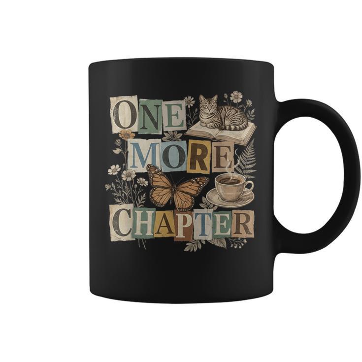One-More Chapter Vintage Bookish Collage Book Lover Reading Graphic Print Coffee Mug