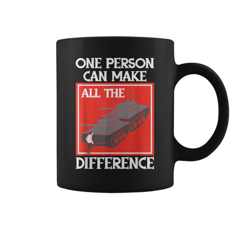 One Person Can Make A Difference Tiananmen タンクマン コーヒーマグ