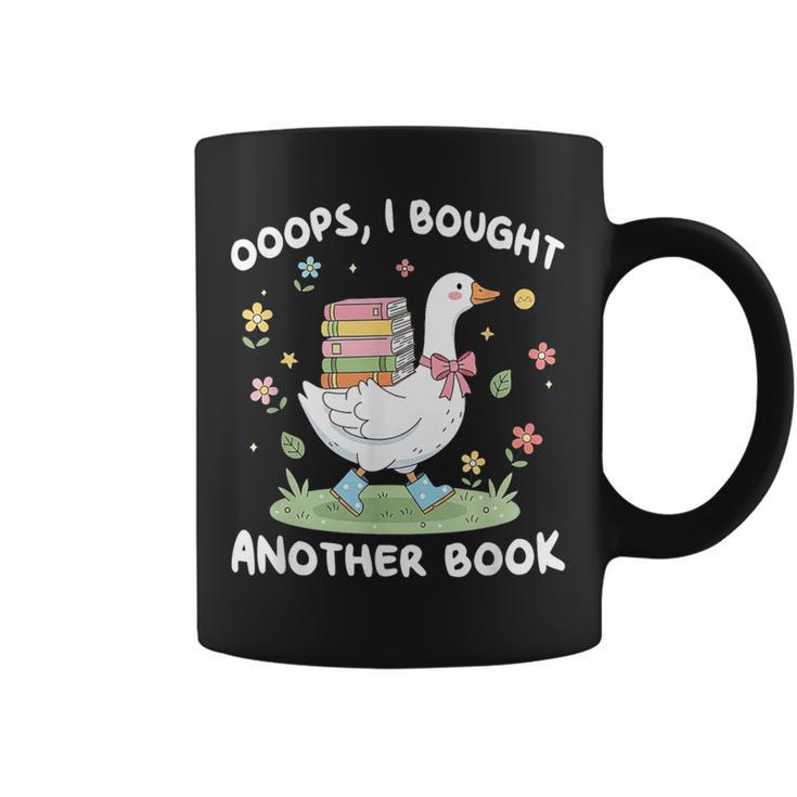 Oops I Bought Another Book Bookish Goose Reading Lover Nerd Graphic Print Coffee Mug