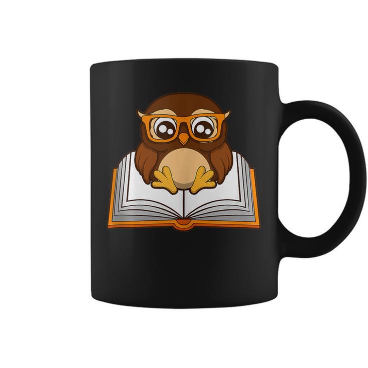 Owl Book Literature Book Reading Graphic Print Coffee Mug