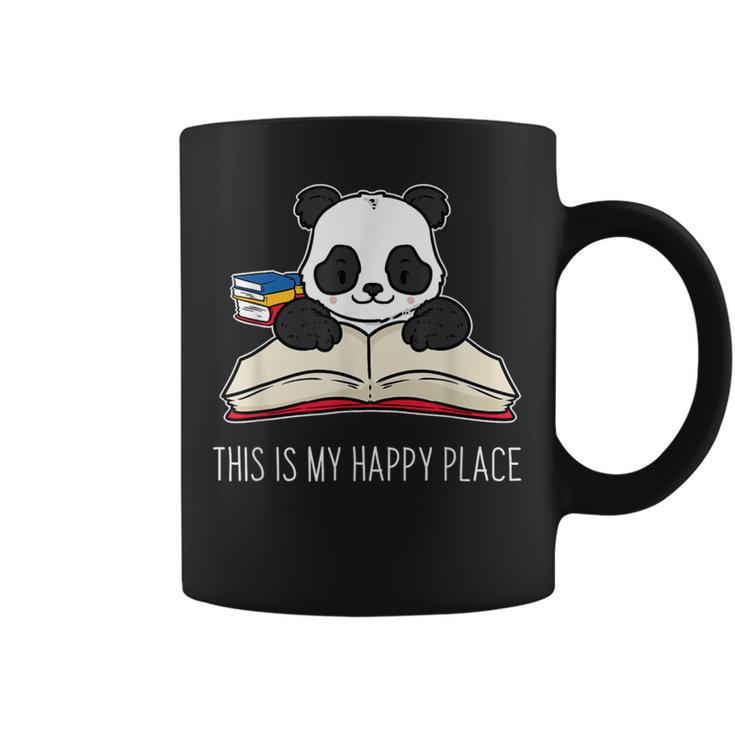 Panda Bear Books Reading Library Saying Graphic Print Coffee Mug