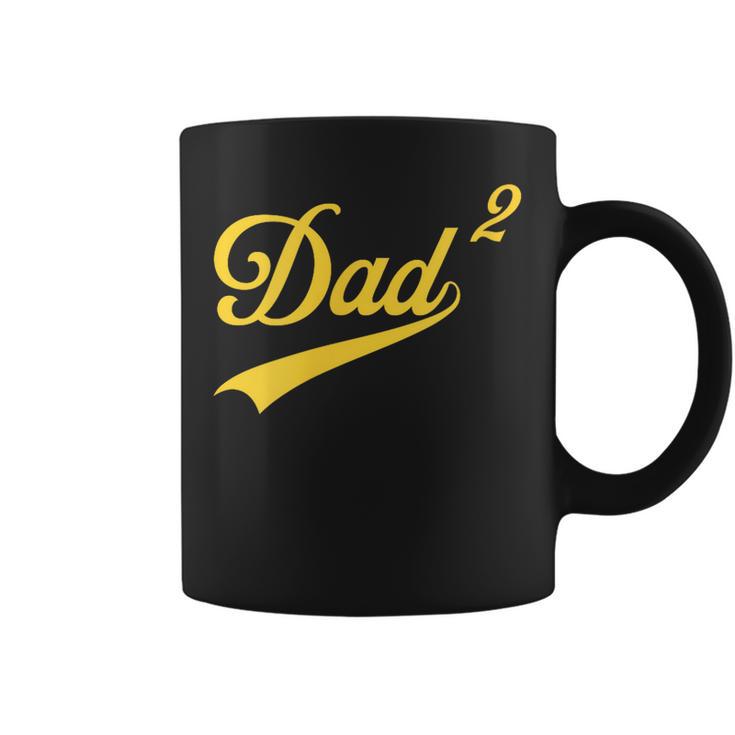 Papà Di Due Divertenteecondaolta Papà Quadrato Retrò 2 Bambini Papà Tazze