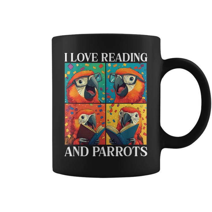 Parrot Love Reading And Parrots Child Book Lover Graphic Print Coffee Mug