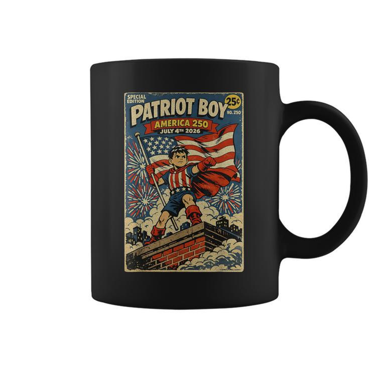 Patriot Boy America 250 July 4th 2026 Comic Book Style Shirt Graphic Print Coffee Mug