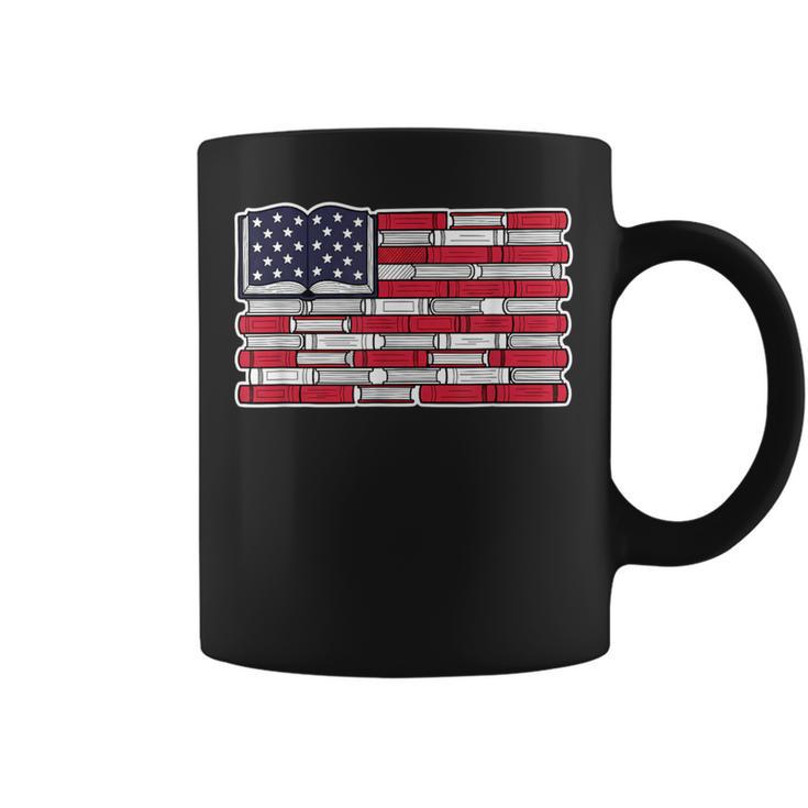 Patriotic Book Flag Reading American Flag Books Teacher Graphic Print Coffee Mug Patriotic Book Flag Reading American Flag Books Teacher Graphic Print Coffee Mug