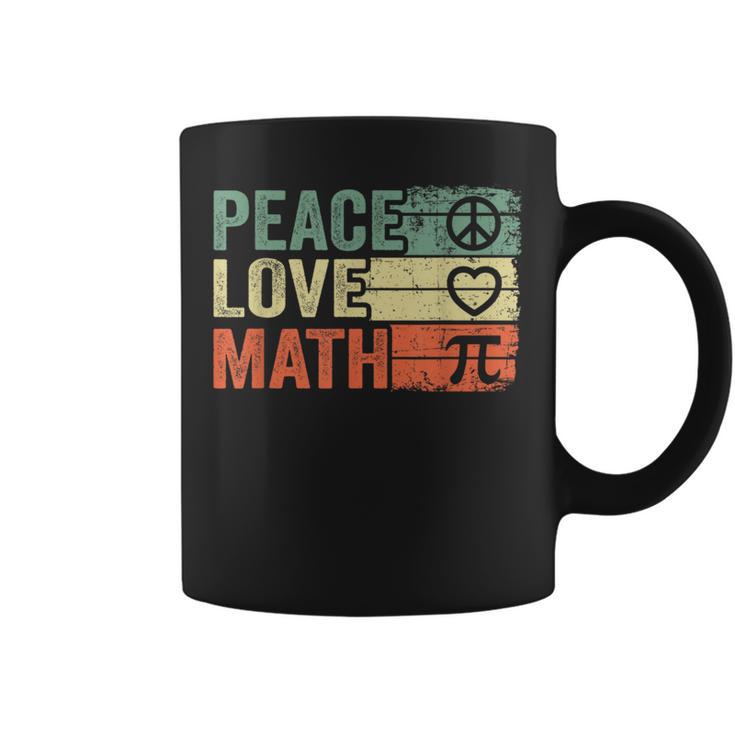 Paz Amor Matemáticasintage Matemáticas Nerd Retro Divertido Matemáticas Profesor Taza de café