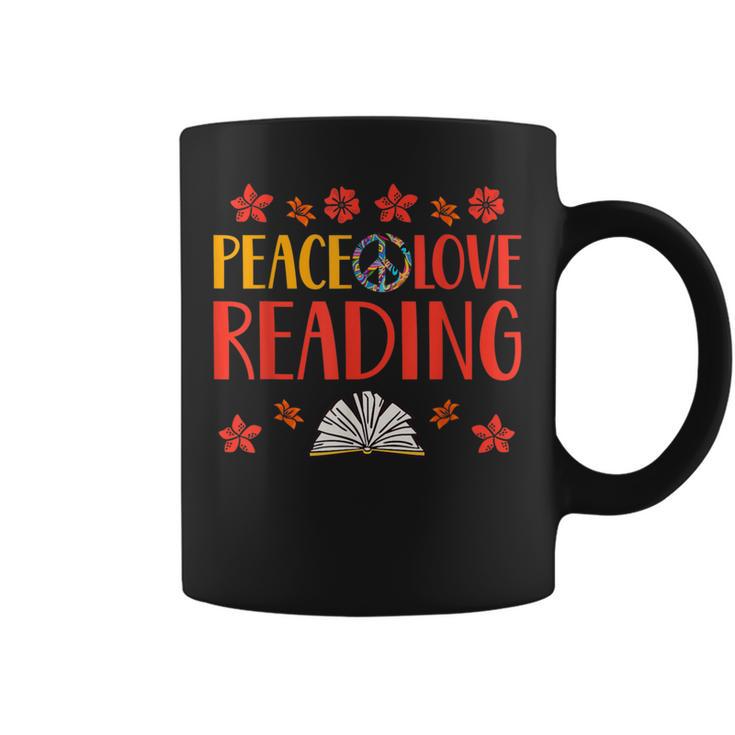 Peace Love Reading Book Nerd Book Geek Graphic Print Coffee Mug