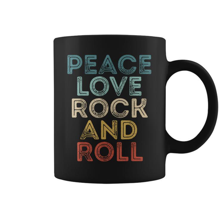 Peace Love Rock And Roll ピース・ラブ・ロックンロールtシャツ ロックンロール・ミュージック コーヒーマグ