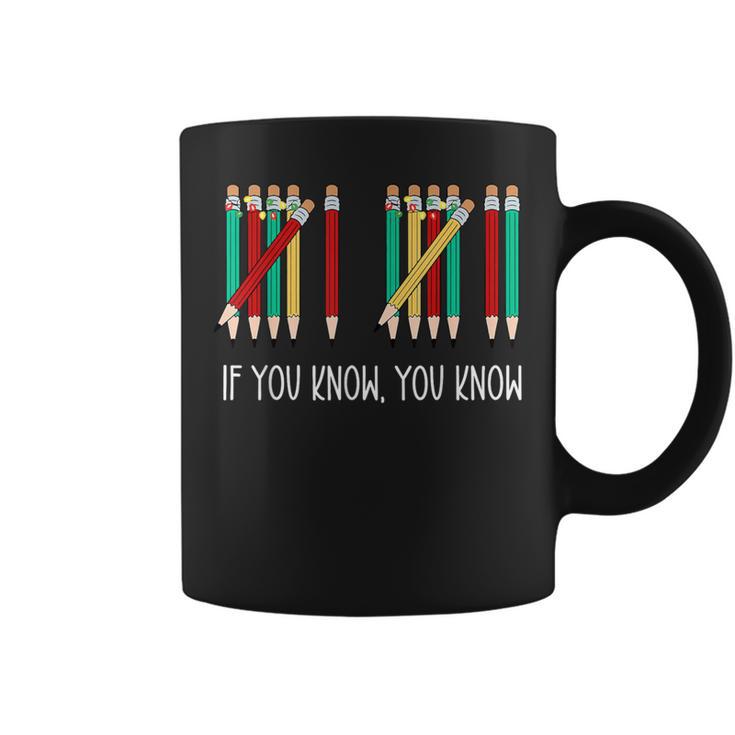 Pencil If You Know You Know 6 7 Reading Book Christmas Graphic Print Coffee Mug