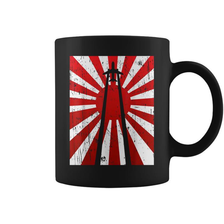 Pilot Plane Airport Air Traffic Controller Risingun Flag コーヒーマグ