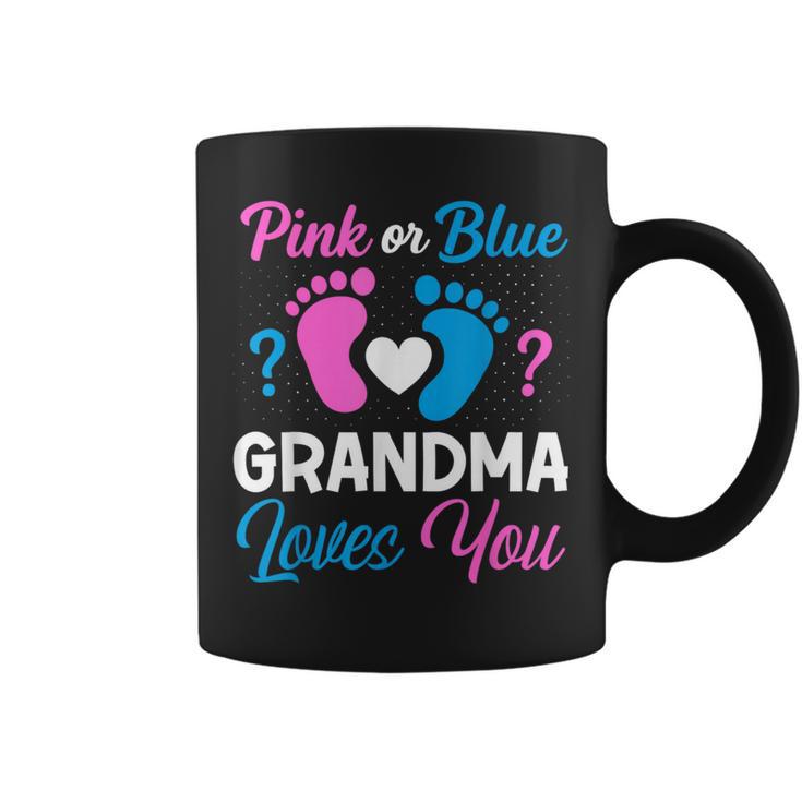 Pink Or Blue Grandma Loves You Team Boy Girl Gender Reveal Coffee Mug