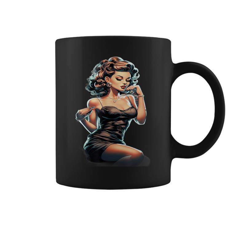 Pinup Girl ジュークボックス レコード音楽プレーヤー ヴィンテージ コーヒーマグ