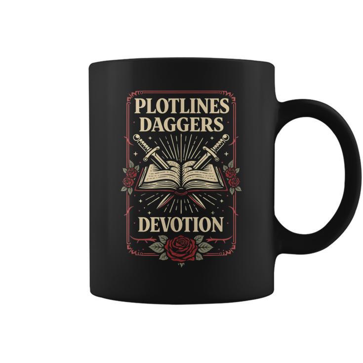 Plotlines Daggers Devotion Dark Romance Reader Book Lover Graphic Print Coffee Mug