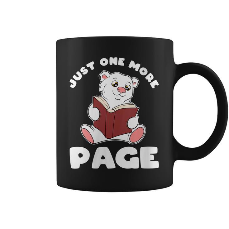 Polar Bear And Books Just One More Page Graphic Print Coffee Mug Polar Bear And Books Just One More Page Graphic Print Coffee Mug