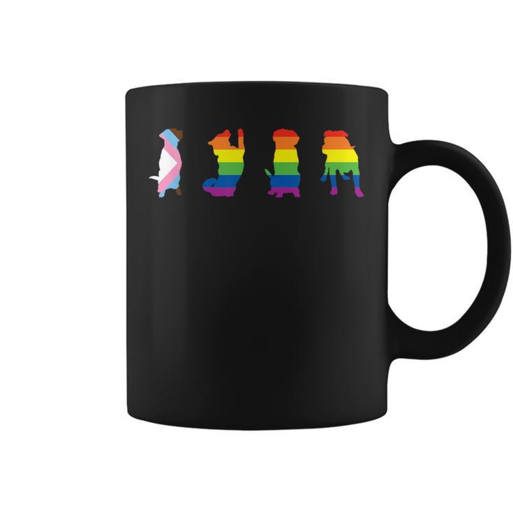 Progress Pride Cute Dog Lgbt プログレス ゲイ ペット好き コーヒーマグ
