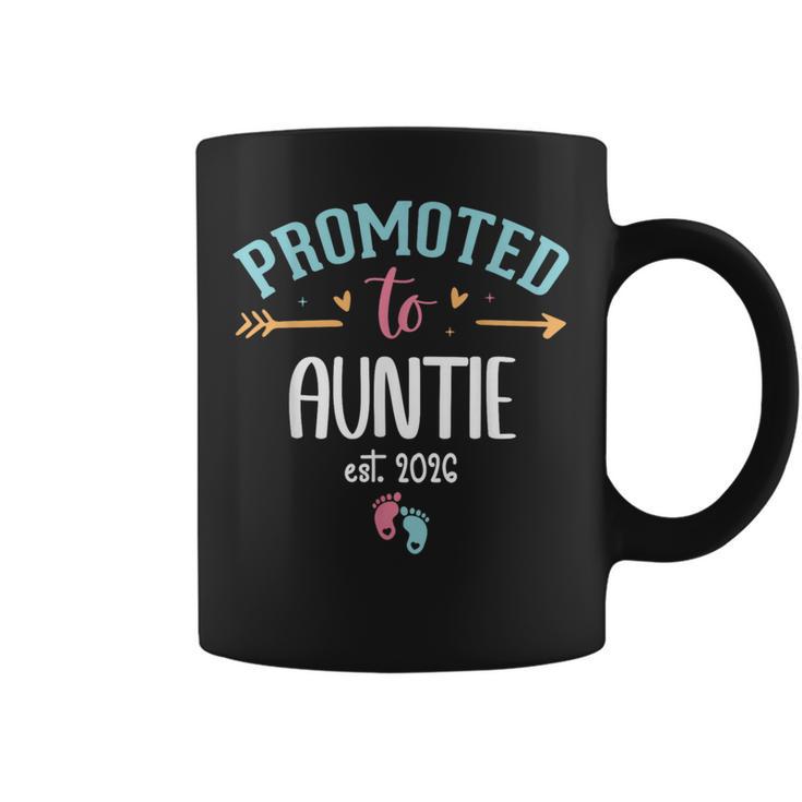 Promoted To Auntie 2026 First Time Aunt Est 2026 Aunty To Be コーヒーマグ