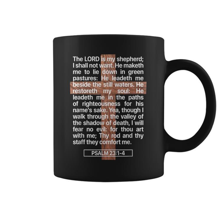 Psalm 23 The Book Of Psalms 23 Graphic Print Coffee Mug