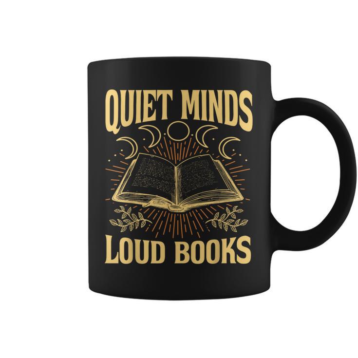 Quiet Minds Loud Books Introvert Reader Book Lover Graphic Print Coffee Mug