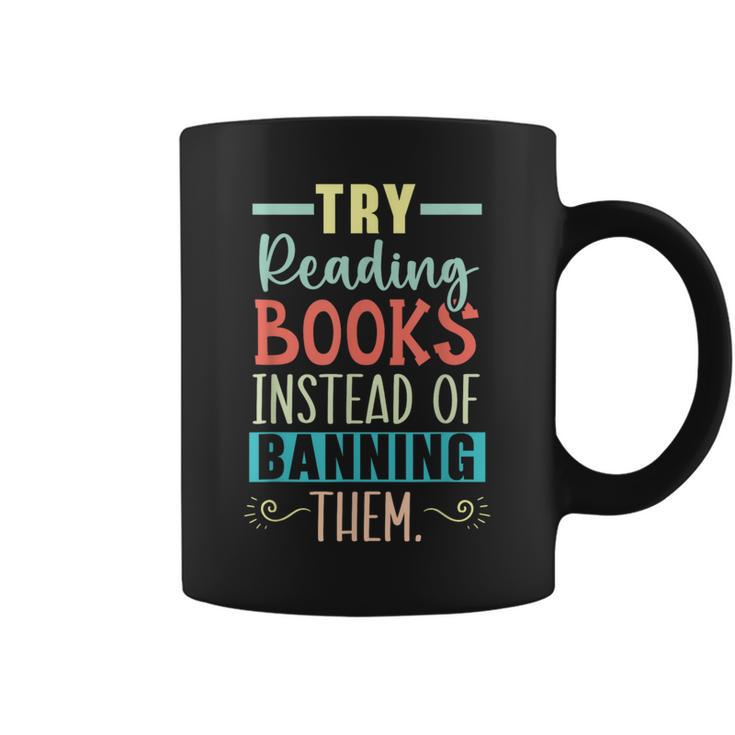 Read Banned Books Bookworm Book Lover Bibliophile Graphic Print Coffee Mug