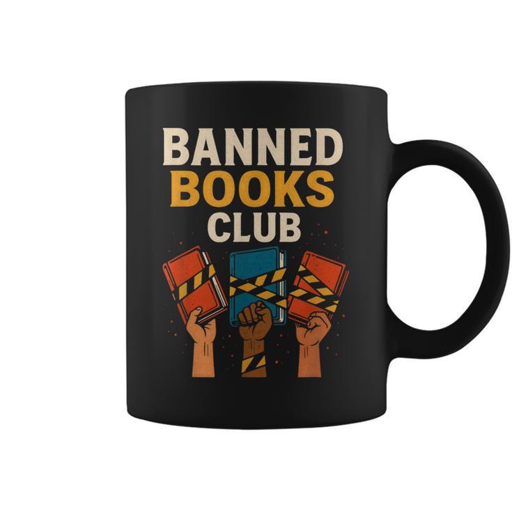 Read Banned Books Club Freely Anti-Censorship Librarian Graphic Print Coffee Mug
